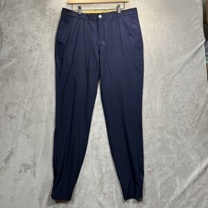 Avalon Golf Performance Jogger Pants Golf Activewear Zip Ankle Blue Mens 34x31